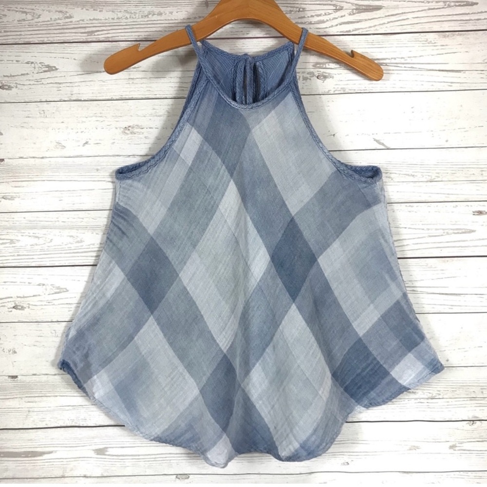 Cloth & Stone Sky Halter Top Anthropologie Medium
Checkered Blouse Boho Summer - Picture 2 of 9